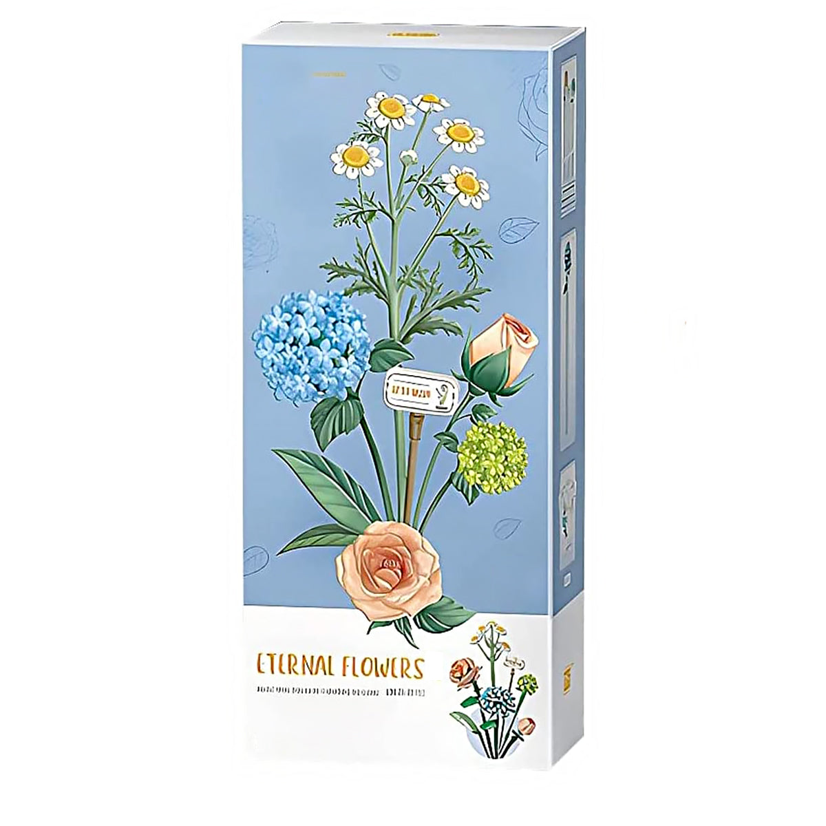 OKKIDY 756 PCS Flower Bouquet Building Blocks Set - 11 Types Of Botanicals, DIY Craft Kit For Home Decor, Gift For Adults